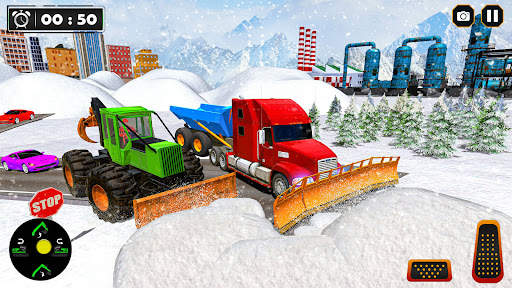 Snow Road Crane Simulator 3D screenshot 2
