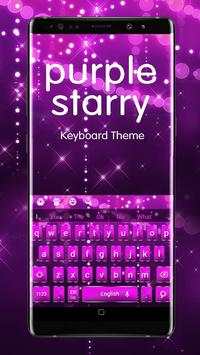 Purple Starry Keyboard Theme screenshot 1