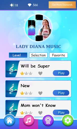 Lady Diana Piano Tiles screenshot 1