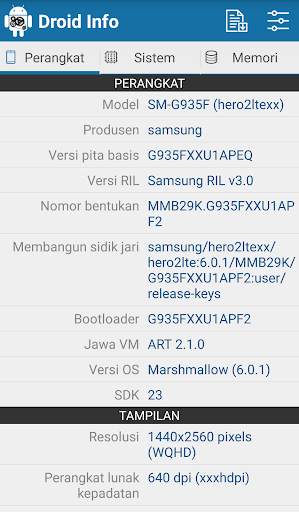 Droid Hardware Info screenshot 1