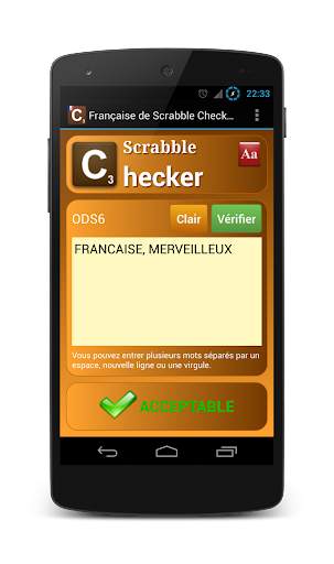 Word Checker - French screenshot 1