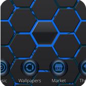 Blue technology theme  Lock screen icon