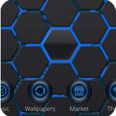 Blue technology theme  Lock screen 1.1.1