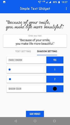 Simple text widget - Text widget for android स्क्रीनशॉट 1
