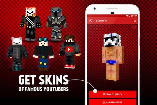 Youtubers Skins for MCPE screenshot 2