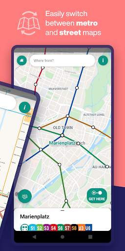 Munich Metro - MVG map and route planner screenshot 2
