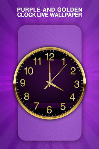 Purple And Golden Clock Live Wallpaper screenshot 5