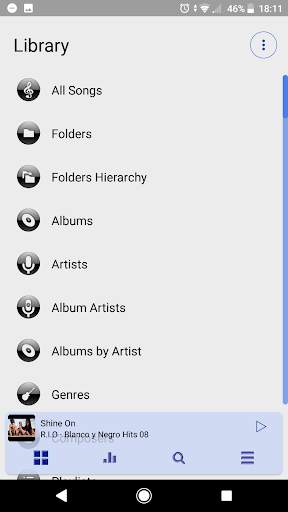 Poweramp v3 skin blue light screenshot 3