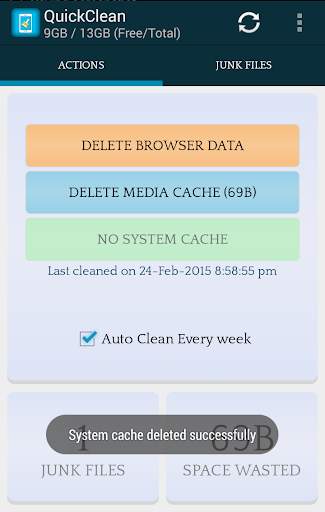 QuickClean Lite-Memory Cleaner screenshot 5