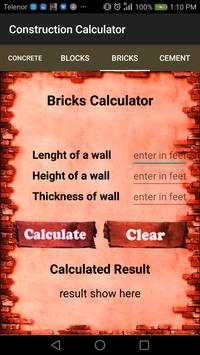 Construction Calculator screenshot 1