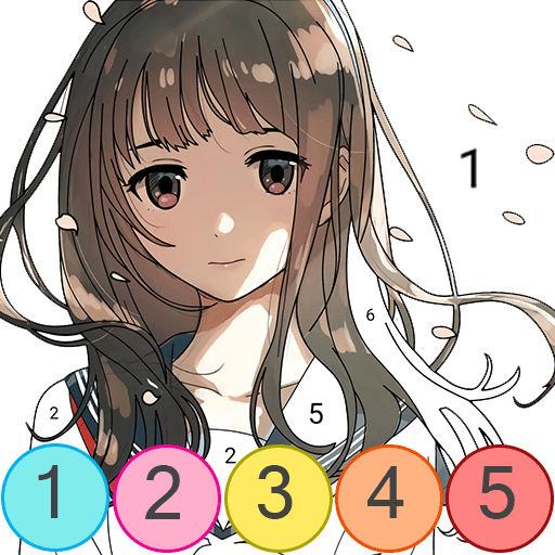 Anime Girl Paint By Number أيقونة