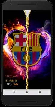 FC Barcelona zipper lock screen screenshot 1