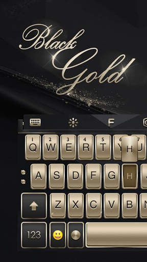 Black Gold Keyboard Theme स्क्रीनशॉट 1