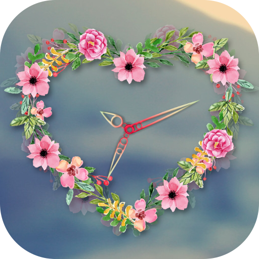 Spring Flower Clock live Wallpaper icon