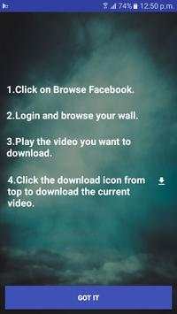 Video Downloader For Facebook screenshot 1