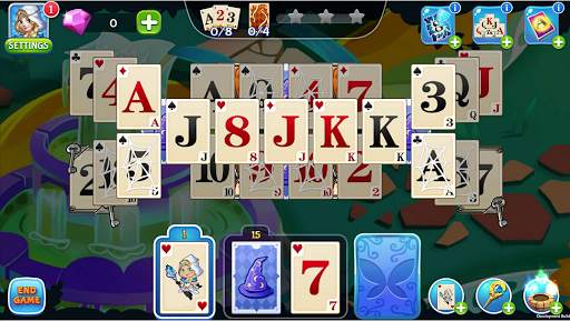 Solitaire - Wonderland Adventure - Tripeaks screenshot 1