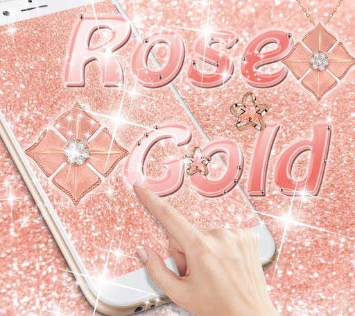 Rosegold diamond Live Wallpaper Theme screenshot 1