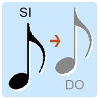 Transporting musical notes logo