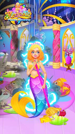 Mermaid Princess House Cleaning - Tidy Up Games screenshot 2