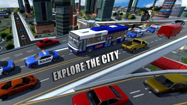👮 Cop Coach Bus Driving Games: Real Police Games screenshot 1
