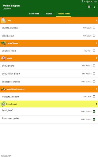 Mobile Shopper - Shopping List, Free, Fast, Small screenshot 10