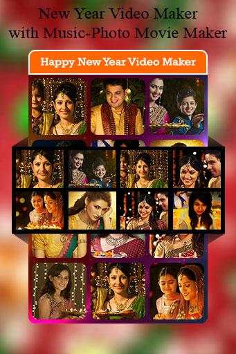 New Year Video Maker with Music-Photo Movie Maker screenshot 1
