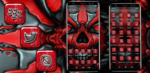 Red Skull Launcher Theme screenshot 5