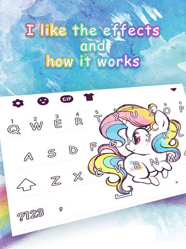 Rainbow Unicorn Emoji Keyboard Theme screenshot 3