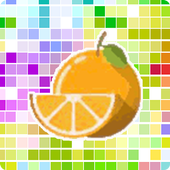 Coloring Fruits Pixel Art, By Number icon