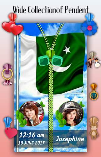 Pakistan Flag Zipper Lock Screen screenshot 5