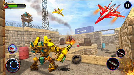 Flying Jet Robot Transform Airplane Robot Games screenshot 4