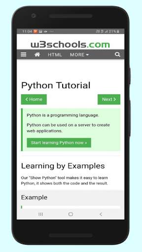 W3 Online Mobile tutorials screenshot 8