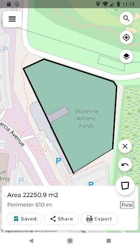 Area - fields area, distance and perimeter finder. screenshot 4