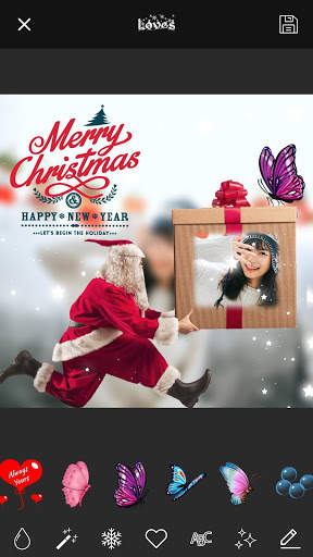 Christmas Card PIP Art Camera Maker screenshot 3