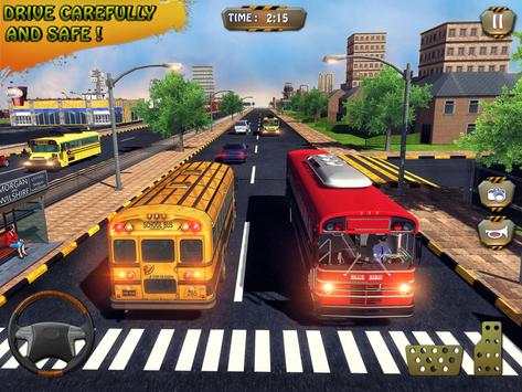 Sopir Bus Sekolah Tinggi: Bus Transport Game screenshot 15