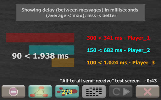 GPG Real-time multiplayer connection speed test screenshot 3