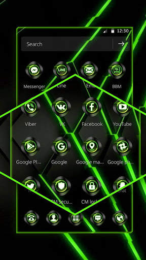 Green Neon Light Technology Theme screenshot 2