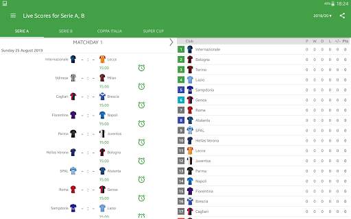 Live Scores for Serie A 2020/2021 screenshot 16