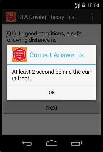 RTA Theory Test screenshot 3