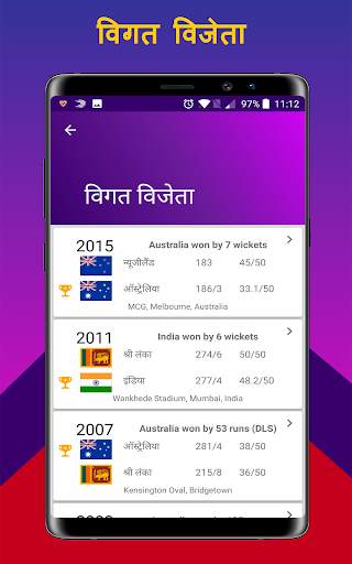 क्रिकेट कप 2020 टाइम टेबल लाइव स्कोर परिणाम स्क्रीनशॉट 11