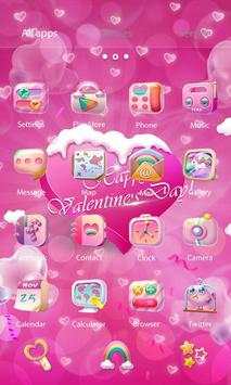 Sweet Love 3D V Launcher Theme 3 تصوير الشاشة