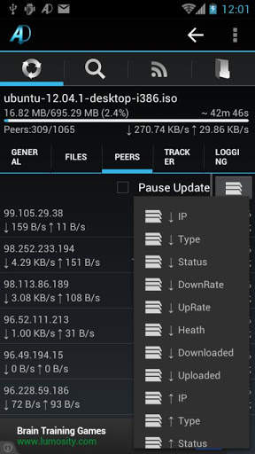 aDownloader - torrent download screenshot 3