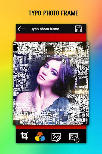 Typography Photo Frames 3 تصوير الشاشة