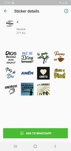 Stickers Frases Cristianos para WhatsApp screenshot 3