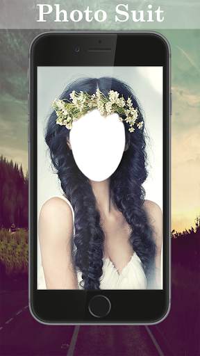 Flowers Hairstyle Photo Editor screenshot 1