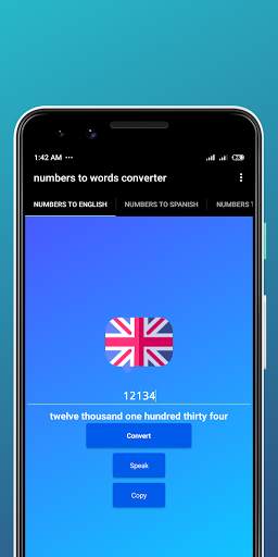 Numbers To Words Converter - Number to Spelling 5 تصوير الشاشة