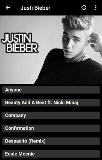 Justin Bieber Song & Lyrics screenshot 4
