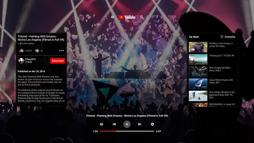 YouTube VR screenshot 1