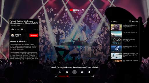 YouTube VR screenshot 1