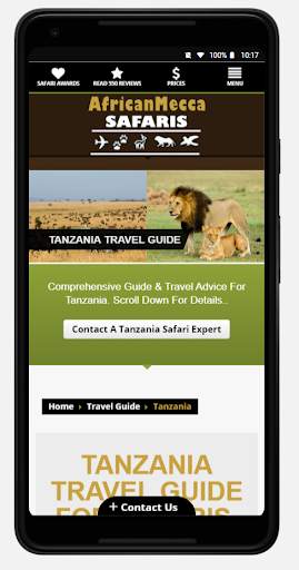 Tanzania Travel Safari Guide screenshot 1